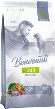 Корм для взрослых кошек Бенвенути Benvenuti Gatti с лососем 3 кг (срок 26.12.2026 г) 27411 фото