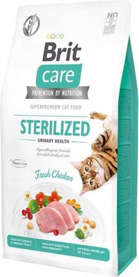 Корм Brit Care Cat Sterilized Urinary Health повнораціонний на основі курячого м'яса для стерилізованих котів 7 кг 171285/0723 фото