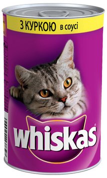 Whiskas 400 гр з куркою шматочки в соусі / 400 гр 020889 фото