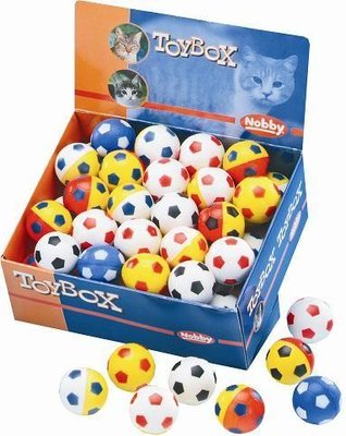 Іграшка для котів і собак м'яч футбольний 4см 80113 фото