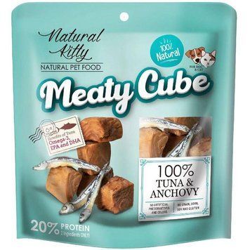 Ласощі для котів і собак Natural Kitty Meaty Cube у вигляді кубиків тунець та анчоуси 60 г В-21007 фото