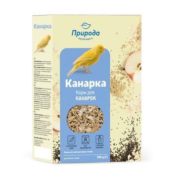 Повноцінний корм для екзотичних птахів "Канарка" корм для канарок 500 г, Природа PR241078 фото