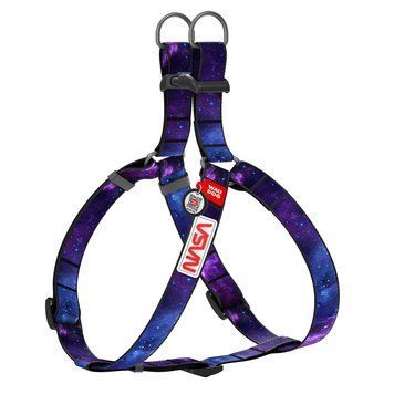Шлея для собак нейлонова WAUDOG Nylon з QR-паспортом, малюнок "NASA21", пластиковий фастекс, L, Ш 25, Д 60-90 4802-0148 фото