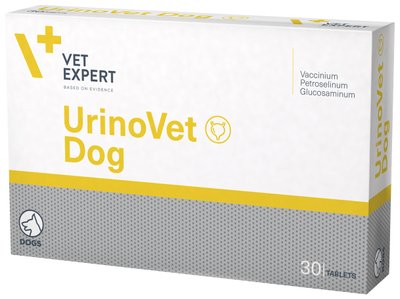 Кормова добавка VetExpert Urinovet Dog (Уриновет Дог) при захворюваннях сечової системи собак, 30 таблеток 58181 фото
