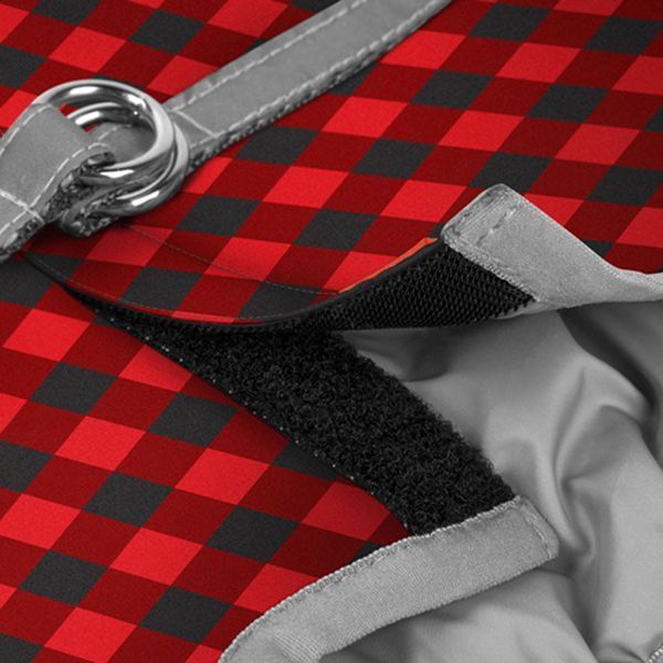 Шлея для собак м'яка WAUDOG Clothes з QR паспортом, малюнок "Шотландка червона", S1, В 40-45 см, C 29-31 см 2988 фото