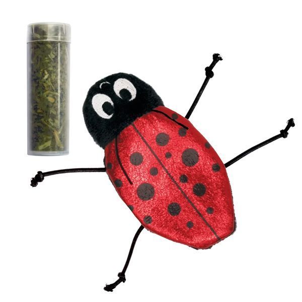 Іграшка для котів Конг KONG Cat Refillables Ladybug Жучок-сонечко з котячою м&rsquo;ятою (із змінним наповненням) 58076 фото