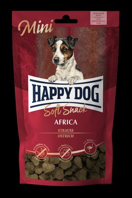 Ласощі Happy Dog Soft Snack Mini Africa для собак малих порід (страус/картопля), 100 г 902216 фото