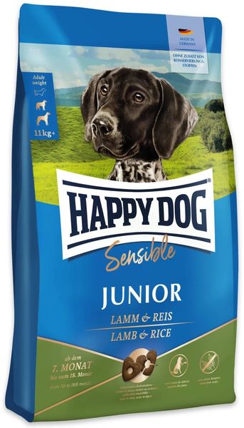 Happy Dog Sensible Junior Lamb&Rice сухой корм для юниоров средних и больших пород собак (7 - 18 мес.), 10 кг 61013 фото