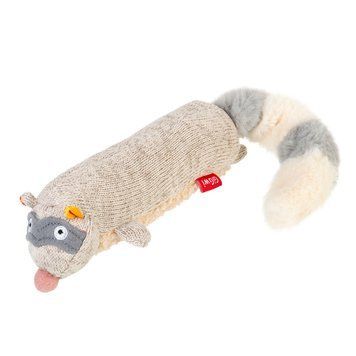Игрушка для собак Енот с пищалкой GiGwi Plush, текстиль, 17 см 75310 фото