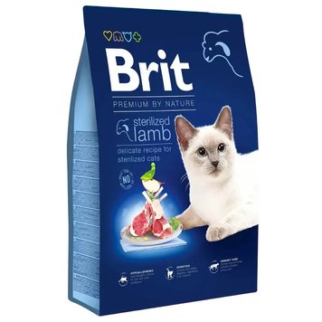 Сухой корм Брит Brit Premium by Nature Cat Sterilized Lamb с ягненком для стерилизованных кошек, 1.5 кг 171863 фото