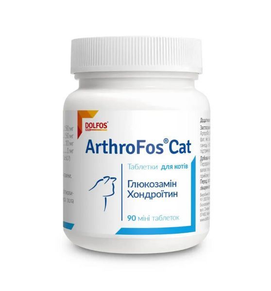 Додатковий корм для кішок ArthroFos Cat, 90 таб. (хондропротектор) 192-90 фото