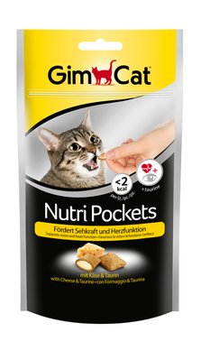 GimCat Nutri 60г - хрусткі подушки для кішок з сиром і таурином (400716 ) 6540 фото