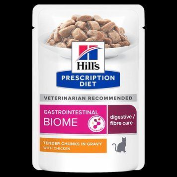 Влажный корм для кошек Hill's Хиллс PD Gastrointestinal Biome при заболеваниях ЖКТ с курицей, пауч 85 г 607295 фото