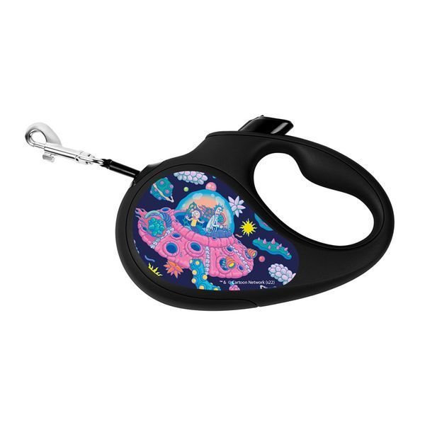 Поводок-рулетка для собак WAUDOG R-leash, рисунок "Рик и Морти 1", S, до 15 кг, 5 м, светоотражающая лента 8124-0280-01 фото