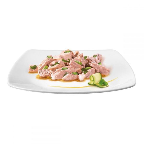 Gourmet A La Carte Кусочки с лососем, шпинатом, кабачками и зелеными бобами в подливе / 85 гр 505315 фото