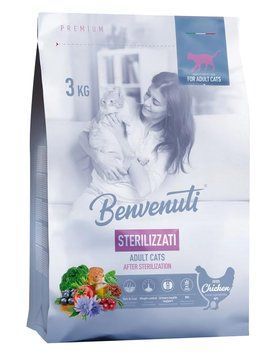 Корм для стерилизованных кошек Бенвенути Benvenuti Sterilizzati с курицей 3 кг 27414 фото