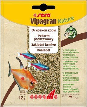 Основной корм Sera Vipagran Nature (Сера Випагран) для всех рыб, питающихся в средних слоях воды 12 г х00200 фото