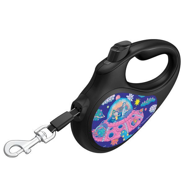Повідець-рулетка для собак WAUDOG R-leash, малюнок "Рік і Морті 1", XS, до 12 кг, 3 м, світловідбивна стрічка 8123-0280-01 фото