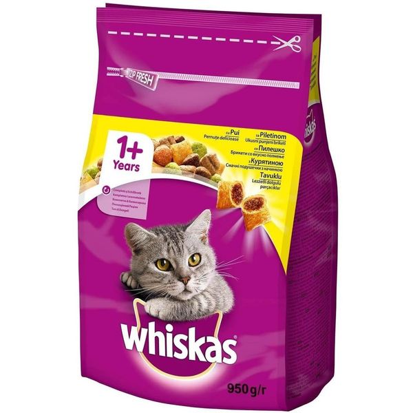 Whiskas Сухой корм для кошек с курицей, 950 г 259002 фото