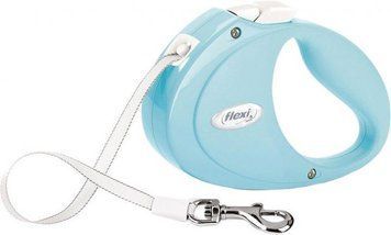 Повідець-рулетка Flexi Puppy стрічка 2м/12 кг (Блакитний) В44513 фото