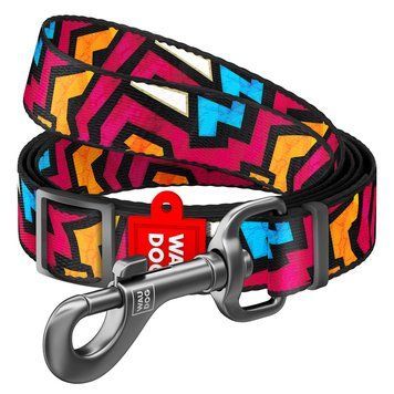 Поводок для собак нейлоновый WAUDOG Nylon, рисунок "Граффити", регулируемый, Ш 15 мм, Дл 152-183 см 5350 фото