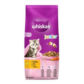 Сухой корм Whiskas (Вискас) Junior подушечки с кремовой начинкой для котят с курицей, 14 кг 149643 фото