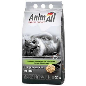 Наполнитель AnimAll древесный комкующийся для кошек 2,1 кг 136622 фото