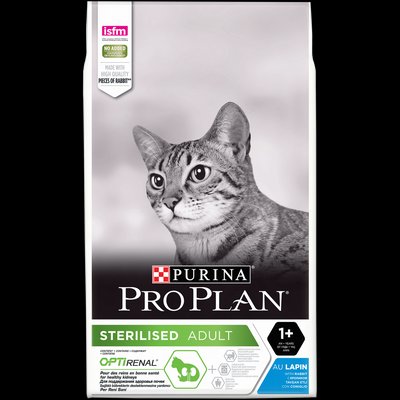 Purina Pro Plan Sterilised 10 кг корм для стерилізованих кішок і котів з кроликом 8796 фото