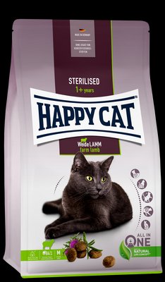Сухой корм Happy Cat Sterilised Weide Lamm для стерилизованных кошек с ягненком, 10 кг В70586 фото