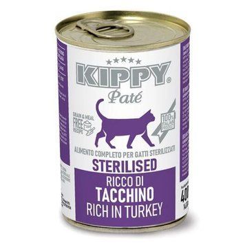 Влажный корм KIPPY Pate Sterilised Cats Turkey для стерилизованных котов с индейкой в виде паштета 400 г В-1962 фото