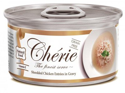 Вологий корм для кішок Cherie Signature Gravy Chiken з ніжними шматочками м'яса курки в соусі 80 г вCHS14303 фото