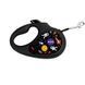 Поводок-рулетка для собак WAUDOG R-leash, рисунок "NASA", XS, до 12 кг, 3 м, светоотражающая лента черный 8123-0047-01 фото 3