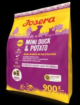 Сухий корм Josera Mini Duck & Potato (Міні Дак енд Потейто) для дорослих собак дрібних порід, 900 г 7832428 фото