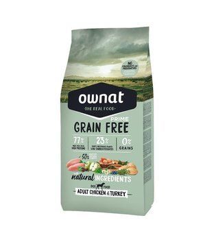 Сухий корм для собак Овнат Ownat Grain Free з куркою та індичкою, 3 кг 701631 фото