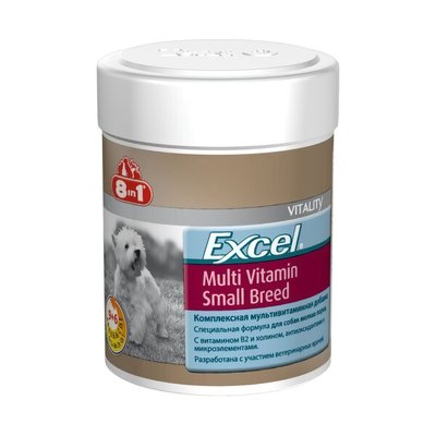 8in1 EXCEL Multi Vitamin Small breed (8в1 ЕКСЕЛЬ Мультивітамін) харчова добавка для собак дрібних 70 таблеток 660471/109372 фото