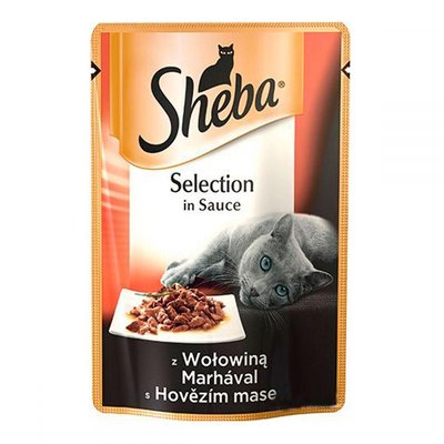 Sheba Selection in Sauce (пауч) Консервы для кошек с говядиной в соусе / 85 гр 096844 фото