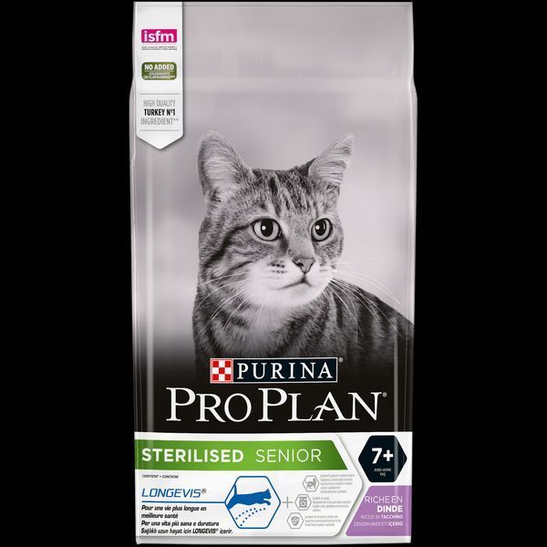 Сухий корм Purina Pro Plan Sterilised Senior для стерилізованих кішок старше 7 років з індичкою 1 кг (на вагу) п15551-1 фото