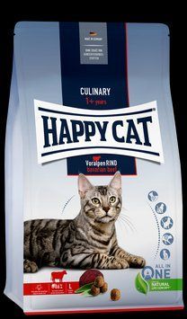Happy Cat Culinary Voralpen Rind сухой корм для взрослых кошек с говядиной, 300 г В70557 фото