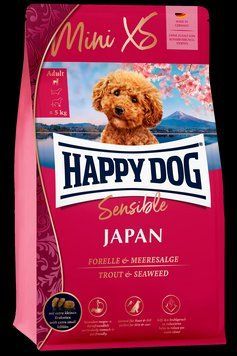Повнорационный корм Happy Dog Mini XS Japan для дрібних та дуже дрібних порід собак (курка/форель) 1.3 кг В60942 фото