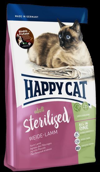 Сухий корм Happy Cat Sterilised Weide Lamm для стерилізованих кішок з ягням, 300 г В70583 фото