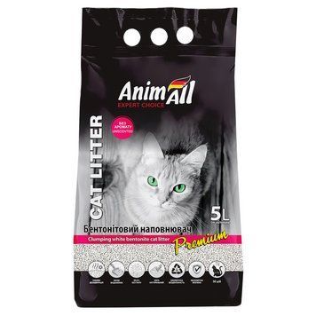Наповнювач AnimAll бентонітовий білий без аромату, 5 л 144569 фото