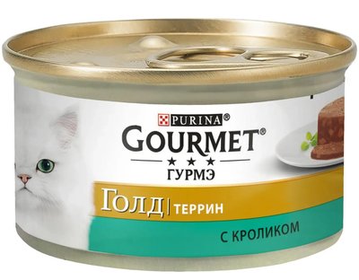 Gourmet Gold (Гурме Голд) Консерви для кішок шматочки в паштет Террин з кроликом 85 г Purina 706271 фото