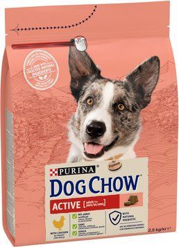 Сухий корм Dog Chow Active Adult для дорослих активних і робочих собак з куркою, 2.5 кг п150134 фото