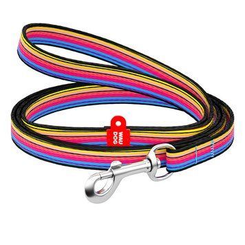 Поводок для собак нейлоновый WAUDOG Nylon, рисунок "Линия 1", Ш 10 мм, Дл 122 см 5238 фото