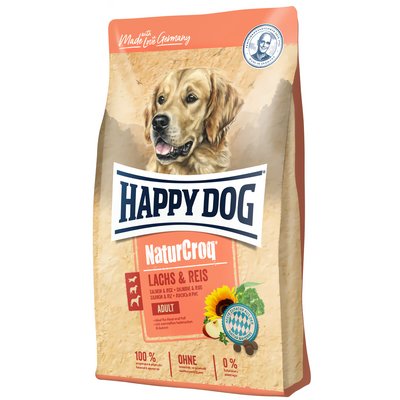 Сухий корм Happy Dog NaturCroq Lachs & Reis для дорослих собак всіх порід (лосось та рис), 11 кг В61024 фото