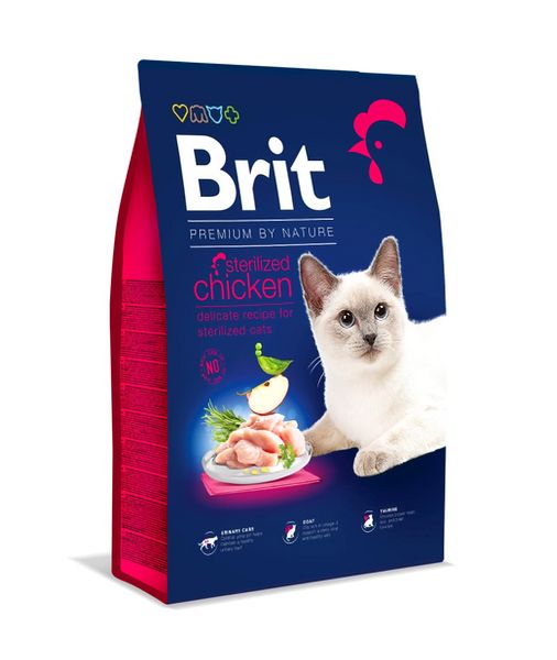 Сухой корм Брит Brit Premium by Nature Cat Sterilized с курицей для стерилизованных кошек, 1.5 кг 171862 фото