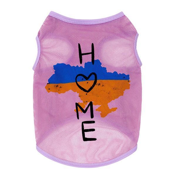 Майка для собак WAUDOG Clothes малюнок "Дом", сітка, L, B 42-45 см, C 28-31 см рожевий 303-0230-7 фото