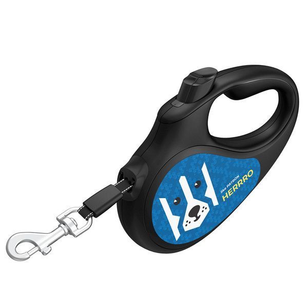 Поводок-рулетка для собак WAUDOG R-leash, рисунок "Патрон", S, до 15 кг, 5 м, светоотражающая лента 381-4025 фото