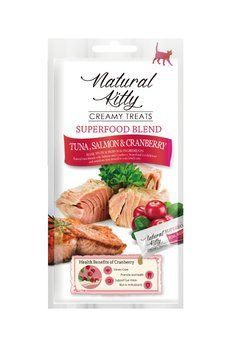 Крем-снеки для котів Natural Kitty Creamy зі смаком тунця, лосося та журавлини 24 шт х 12 г В-Р27655 фото