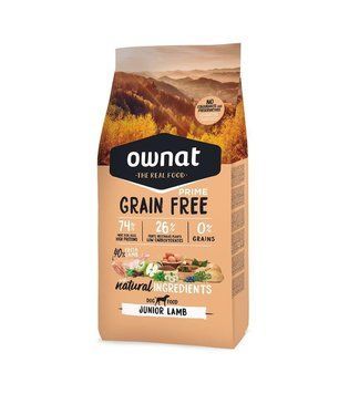 Сухий корм для цуценят Овнат Ownat Grain Free з ягням, 3 кг 701639 фото
